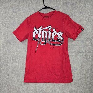 Etnies Mens Graphic T-Shirt Red Size S 100% Cotton Relaxed Fit Logo Design